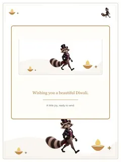 A Little Festival of Light — original ANIMAIL ecards artwork