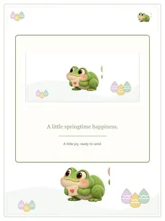 A Springtime Surprise — original ANIMAIL ecards artwork