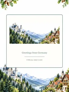 Greetings from Germany — original ANIMAIL ecards artwork