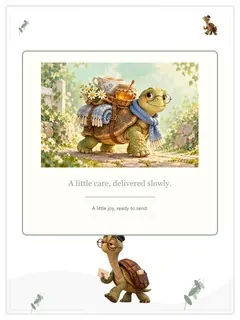 Slowly, Kindly, Better — original ANIMAIL ecards artwork