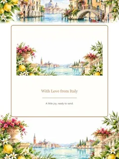 With Love from Italy — original ANIMAIL ecards artwork