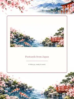 Postcards from Japan — original ANIMAIL ecards artwork