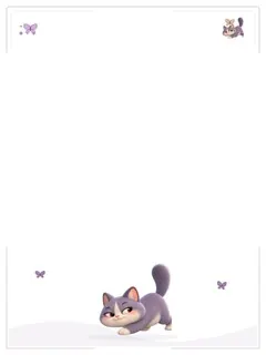 Mochi’s Little Wave — original ANIMAIL letters artwork