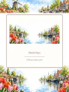 Dutch Days — original ANIMAIL ecards artwork