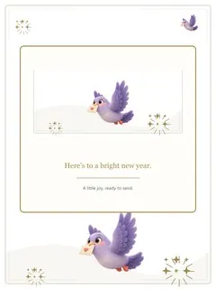 A Bright New Year — original ANIMAIL ecards artwork