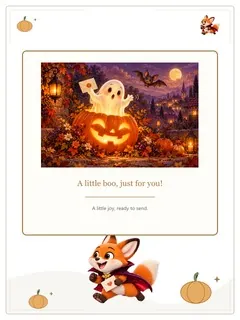 Boo, You’ve Got Mail — original ANIMAIL ecards artwork